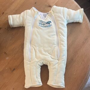 Baby Merlin's Magic Sleepsuit in Soft Cream